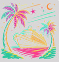 🌴 Neon Nights Cruise Tee